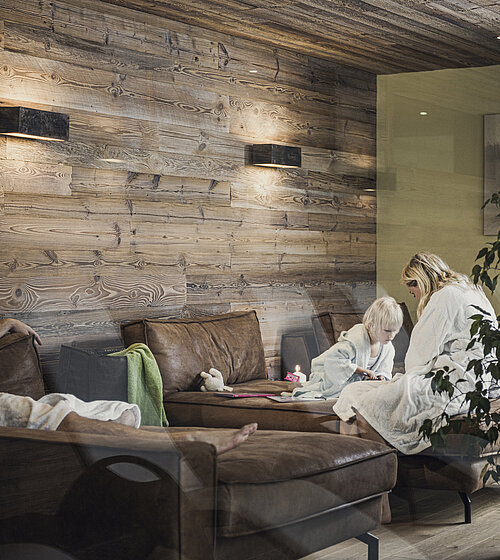 Ruheraum im Wellnessbereich im 4* Sterne Hotel Bachmanngut