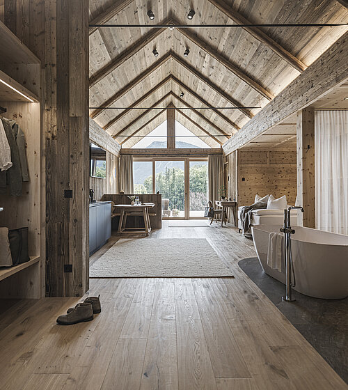 innenansicht chalet in st. wolfgang salzkammergut im bachmanngut