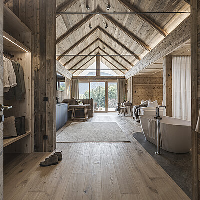 innenansicht chalet in st. wolfgang salzkammergut im bachmanngut