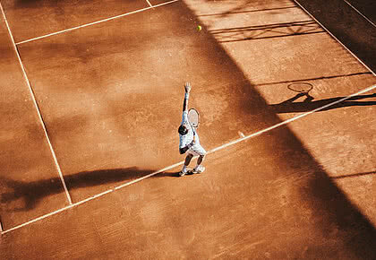 Tennisspieler im Sporthotel Bachmanngut am Wolfgangsee