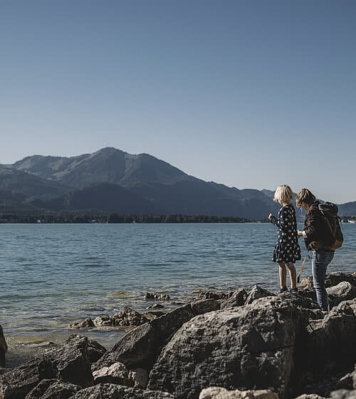 Holiday at Wolfgangsee in the summer with the family