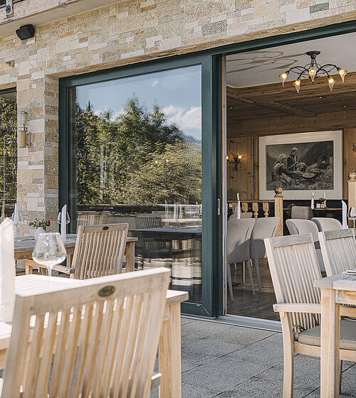 Terrasse Bachmanngut am Wolfgangsee